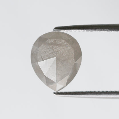 2.16 Ct Pear Shape Salt and Pepper Diamond, Natural Grayish Loose Diamond, Earth Mined Engagement Ring Stone