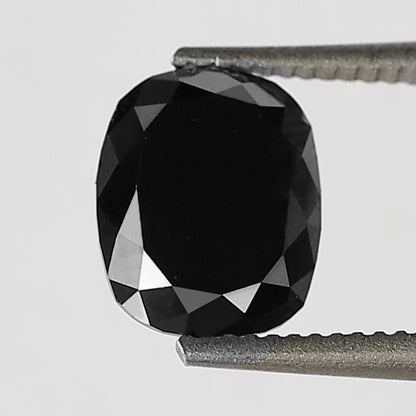 0.96 CT Oval Shape Heated Black Color Diamond 6.50 MM Loos Oval Cut Diamond For Wedding Ring