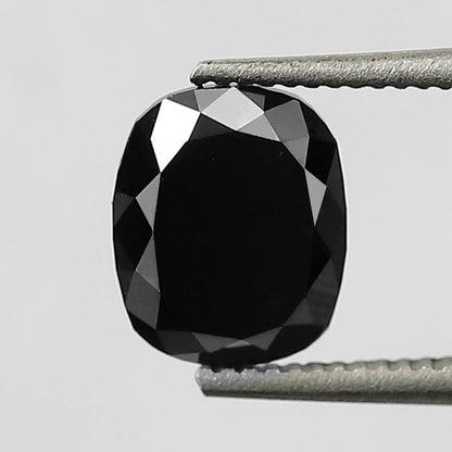 0.96 CT Oval Shape Heated Black Color Diamond 6.50 MM Loos Oval Cut Diamond For Wedding Ring