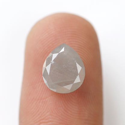 2.16 Ct Pear Shape Salt and Pepper Diamond, Natural Grayish Loose Diamond, Earth Mined Engagement Ring Stone