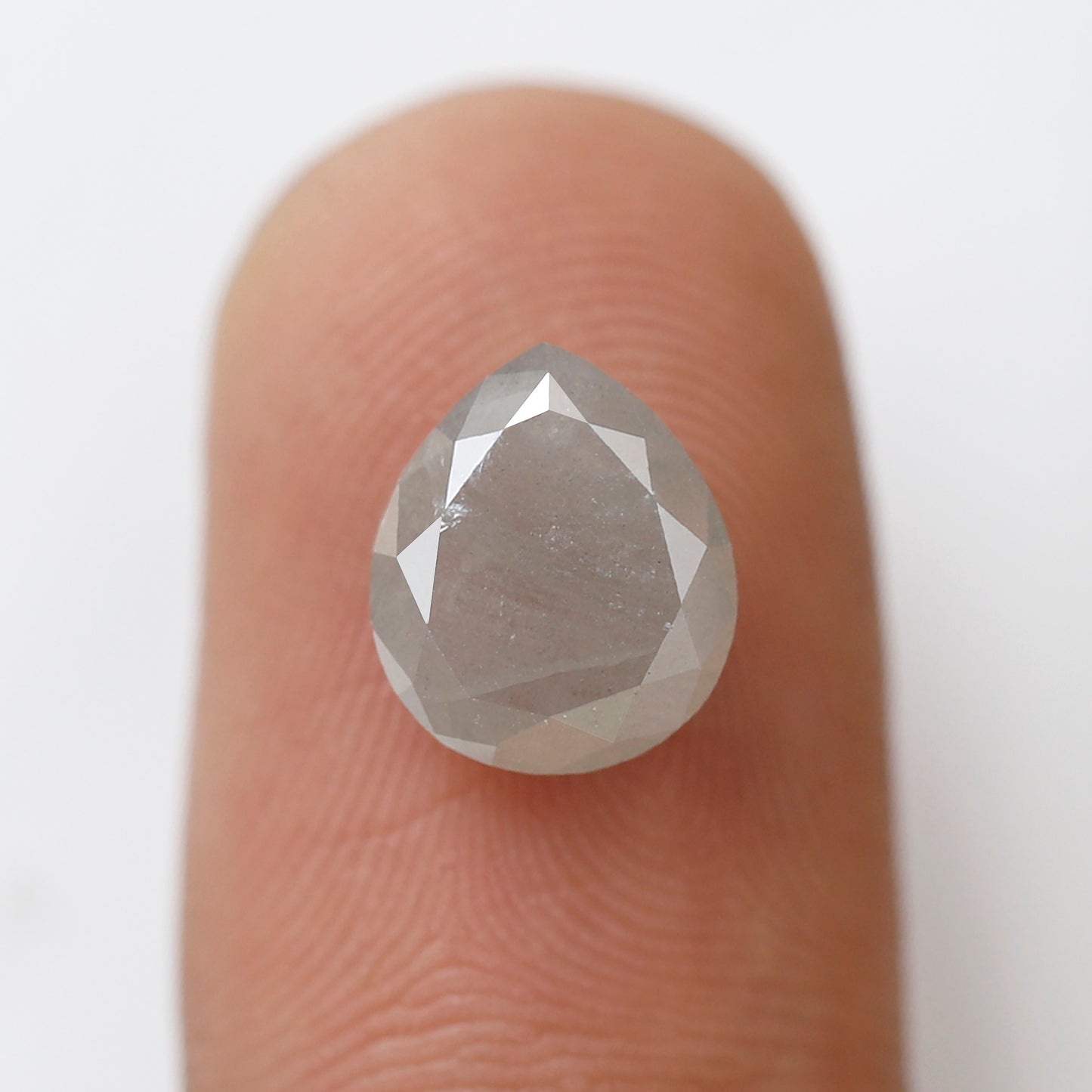 2.16 Ct Pear Shape Salt and Pepper Diamond, Natural Grayish Loose Diamond, Earth Mined Engagement Ring Stone