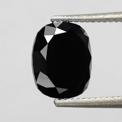 0.96 CT Oval Shape Heated Black Color Diamond 6.50 MM Loos Oval Cut Diamond For Wedding Ring