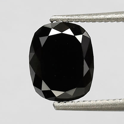 0.96 CT Oval Shape Heated Black Color Diamond 6.50 MM Loos Oval Cut Diamond For Wedding Ring