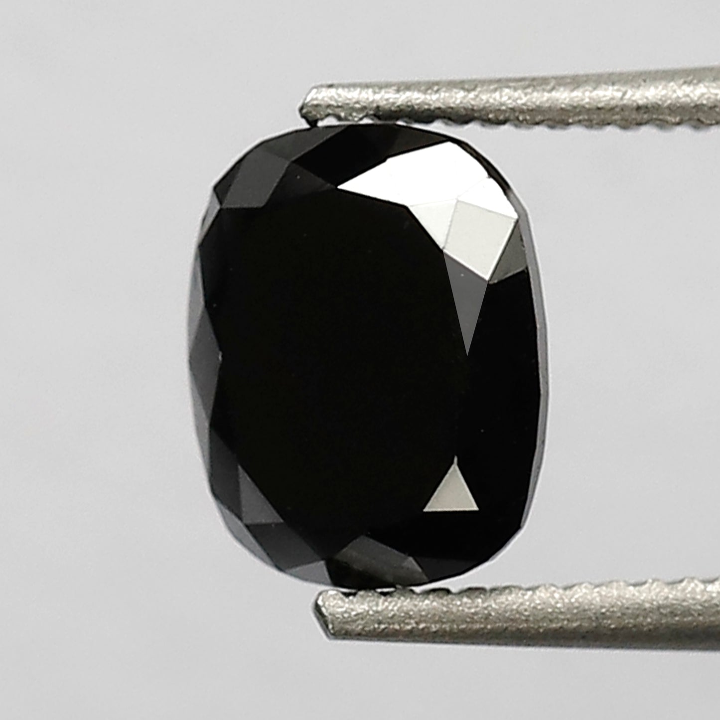 0.96 CT Oval Shape Heated Black Color Diamond 6.50 MM Loos Oval Cut Diamond For Wedding Ring