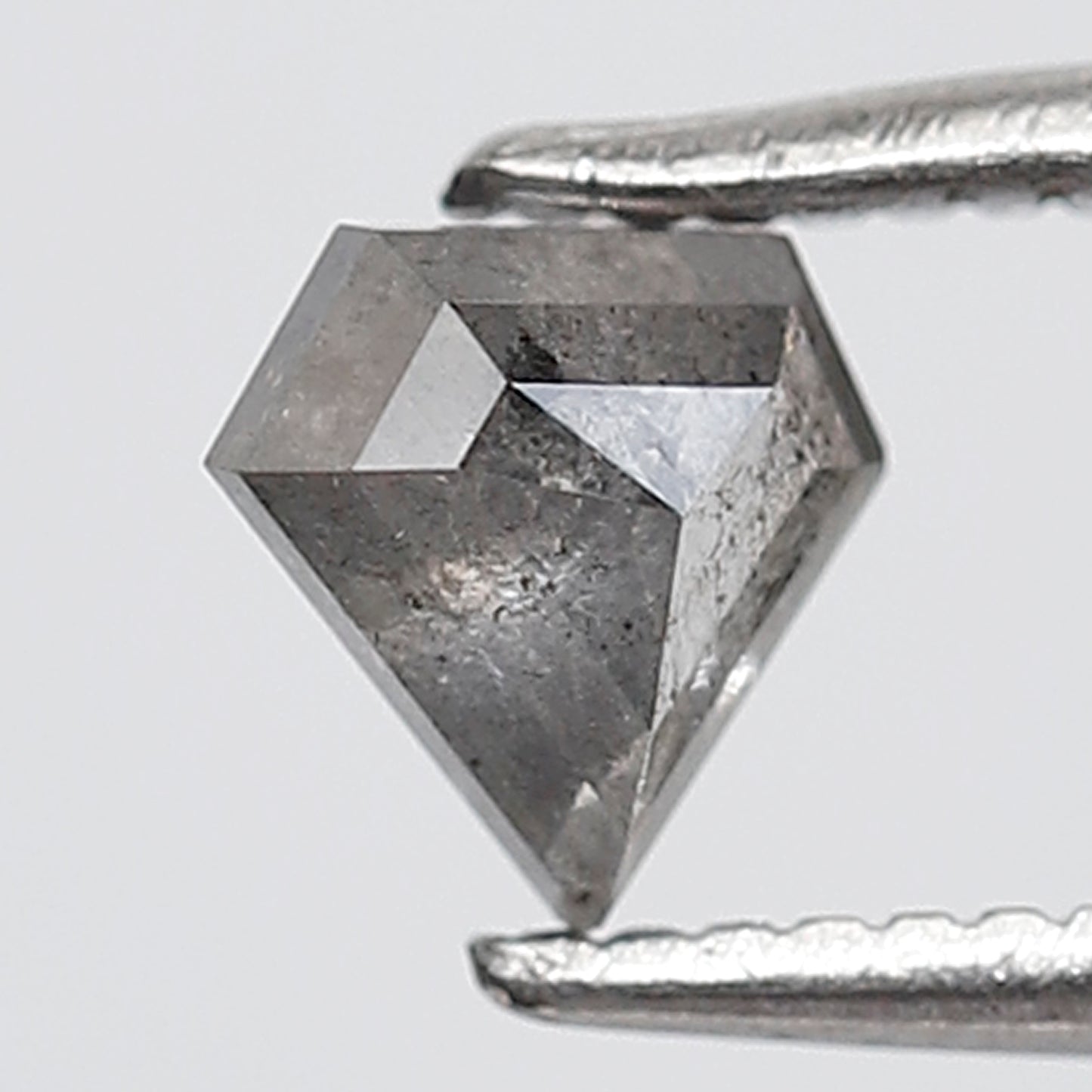 0.39 Ct Geometric Shape Salt and Pepper Diamond 5 MM Grey Black Color Natural Loose Diamond