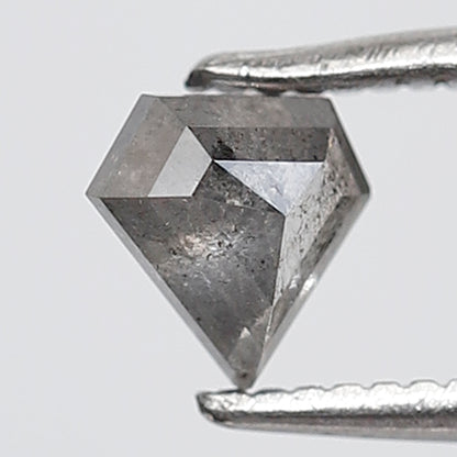 0.39 Ct Geometric Shape Salt and Pepper Diamond 5 MM Grey Black Color Natural Loose Diamond