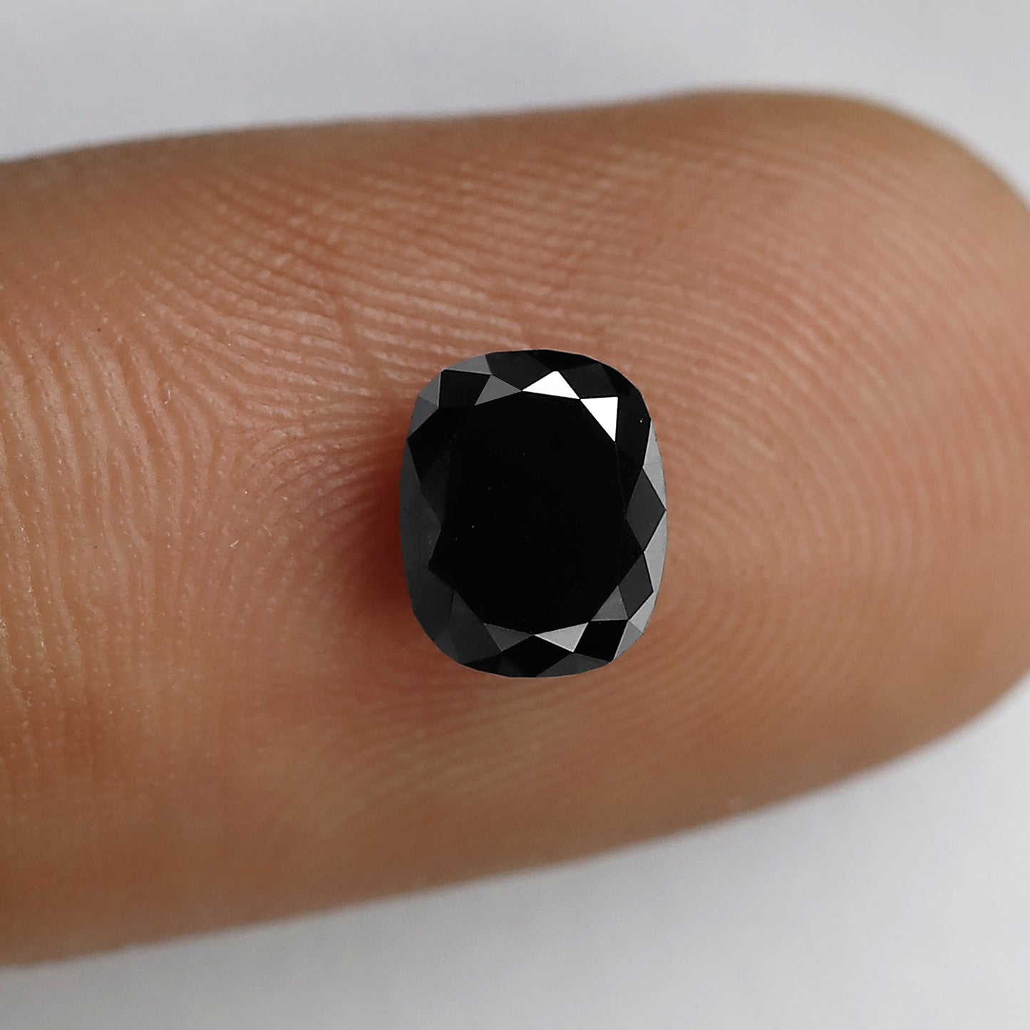 0.96 CT Oval Shape Heated Black Color Diamond 6.50 MM Loos Oval Cut Diamond For Wedding Ring
