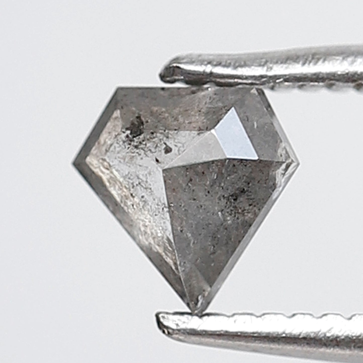 0.39 Ct Geometric Shape Salt and Pepper Diamond 5 MM Grey Black Color Natural Loose Diamond