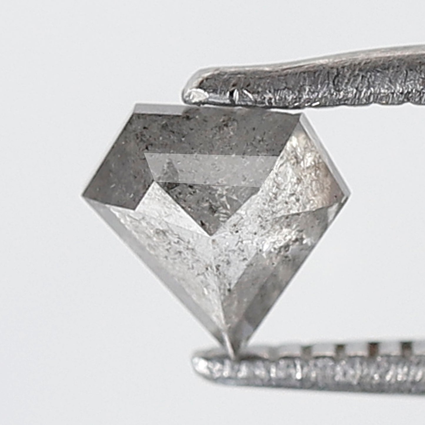 0.39 Ct Geometric Shape Salt and Pepper Diamond 5 MM Grey Black Color Natural Loose Diamond