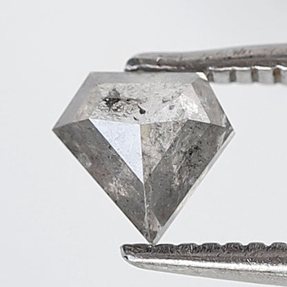 0.39 Ct Geometric Shape Salt and Pepper Diamond 5 MM Grey Black Color Natural Loose Diamond
