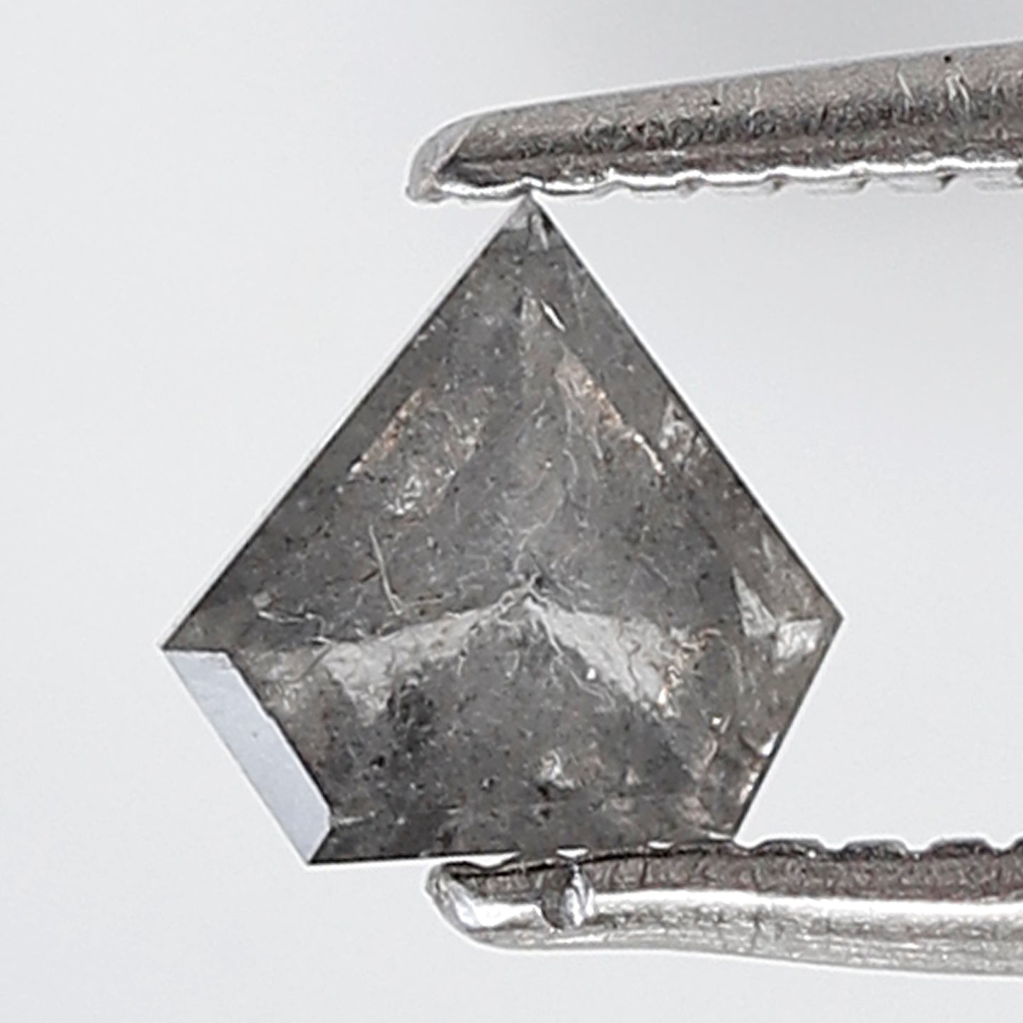 0.39 Ct Geometric Shape Salt and Pepper Diamond 5 MM Grey Black Color Natural Loose Diamond