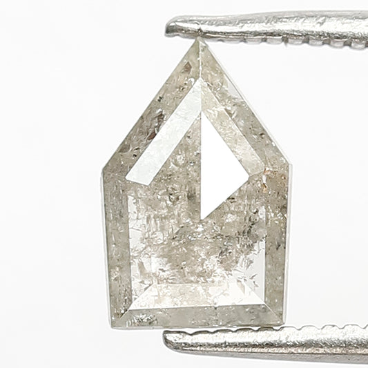 0.98 CT Geometric shape Natural loose Grey Black color 7.80 MM salt and pepper diamond