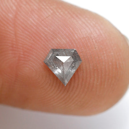 0.39 Ct Geometric Shape Salt and Pepper Diamond 5 MM Grey Black Color Natural Loose Diamond