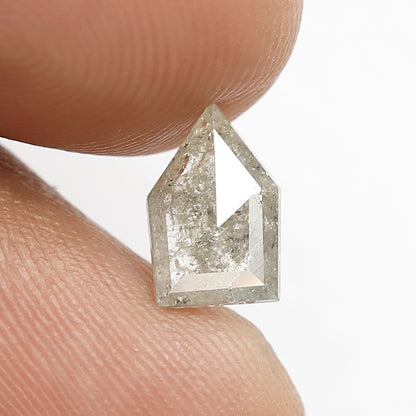 0.98 CT Geometric shape Natural loose Grey Black color 7.80 MM salt and pepper diamond
