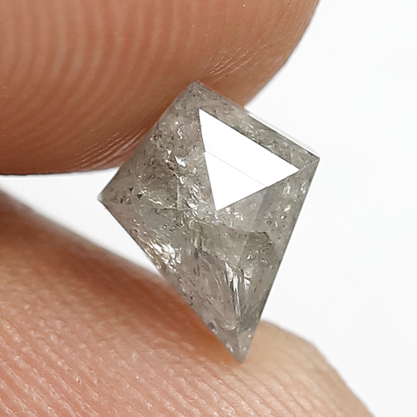 1.03 CT Kite shape Natural loose Grey Black color 7.90 MM Salt and pepper diamond
