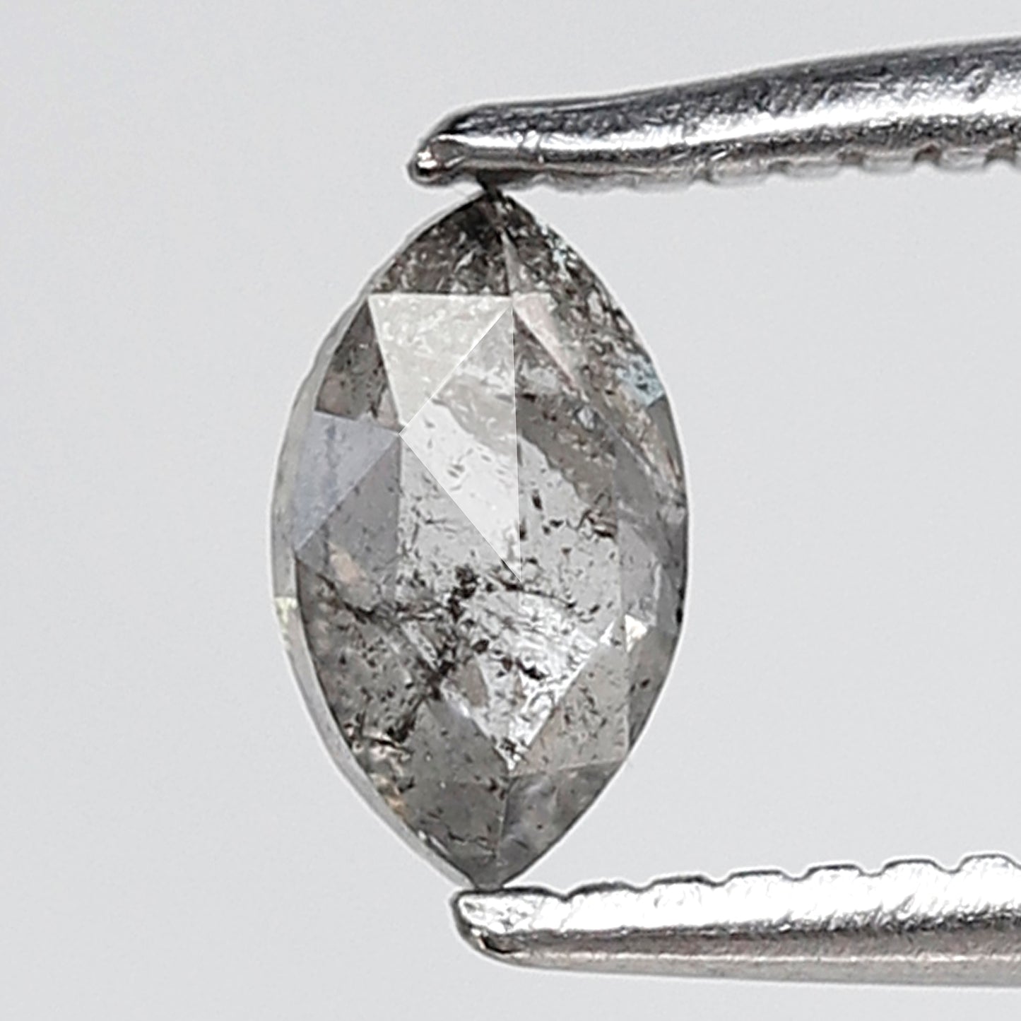 0.31 Ct Marquise Shape Salt and Pepper Diamond 5.90 MM Grey Black Color Natural Loose Diamond