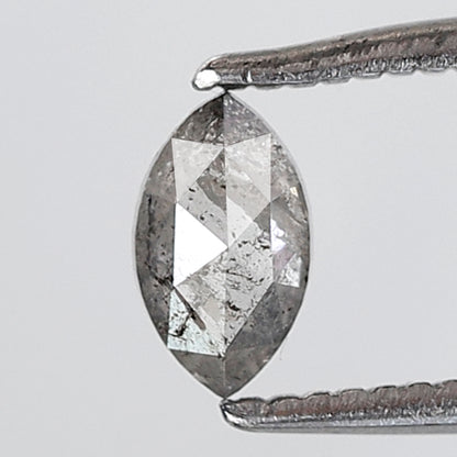 0.31 Ct Marquise Shape Salt and Pepper Diamond 5.90 MM Grey Black Color Natural Loose Diamond