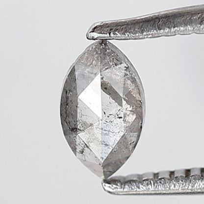 0.31 Ct Marquise Shape Salt and Pepper Diamond 5.90 MM Grey Black Color Natural Loose Diamond