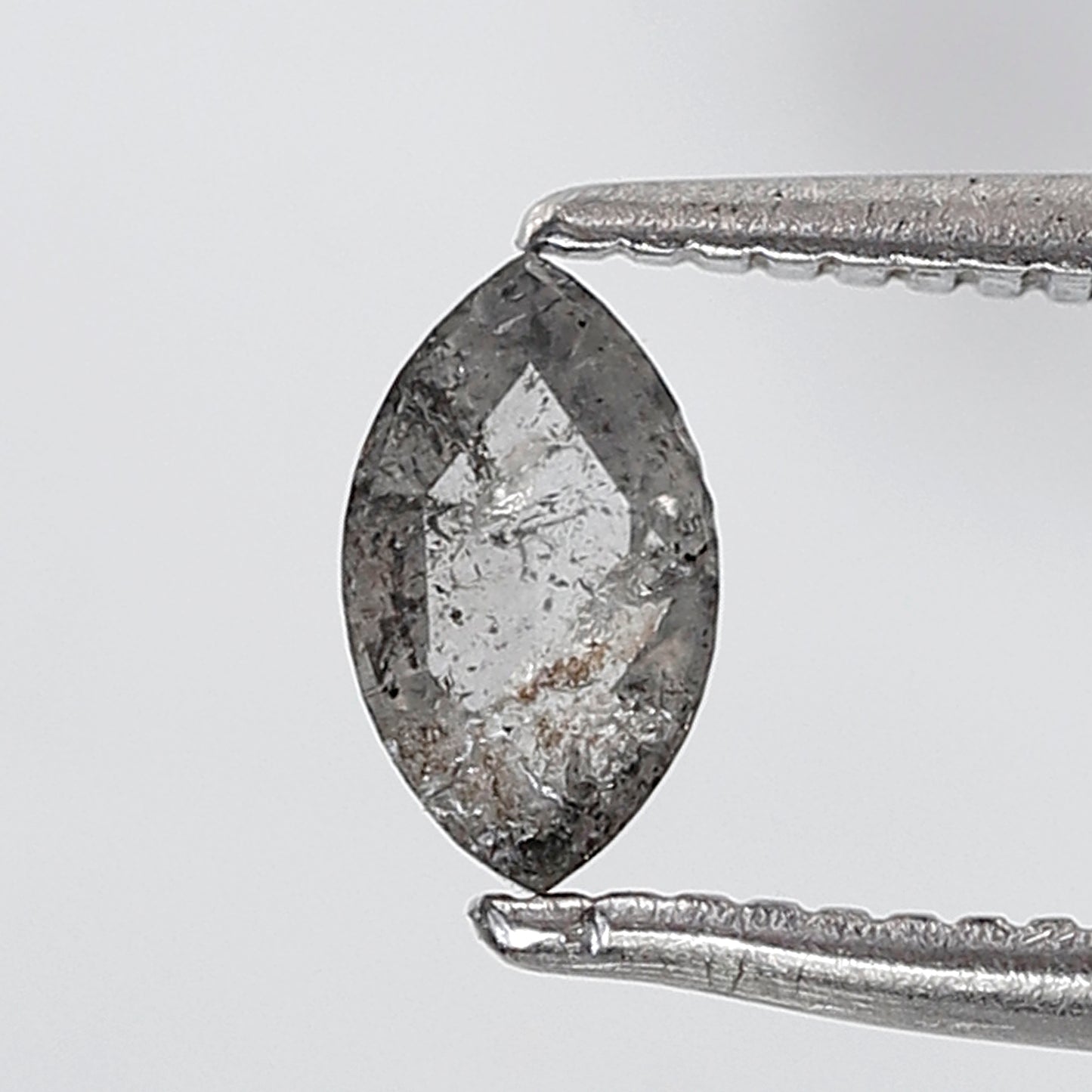0.31 Ct Marquise Shape Salt and Pepper Diamond 5.90 MM Grey Black Color Natural Loose Diamond