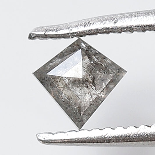 0.31 Ct Kite Shape Salt and Pepper Diamond 4.90 MM Grey Black Color Natural Loose Diamond