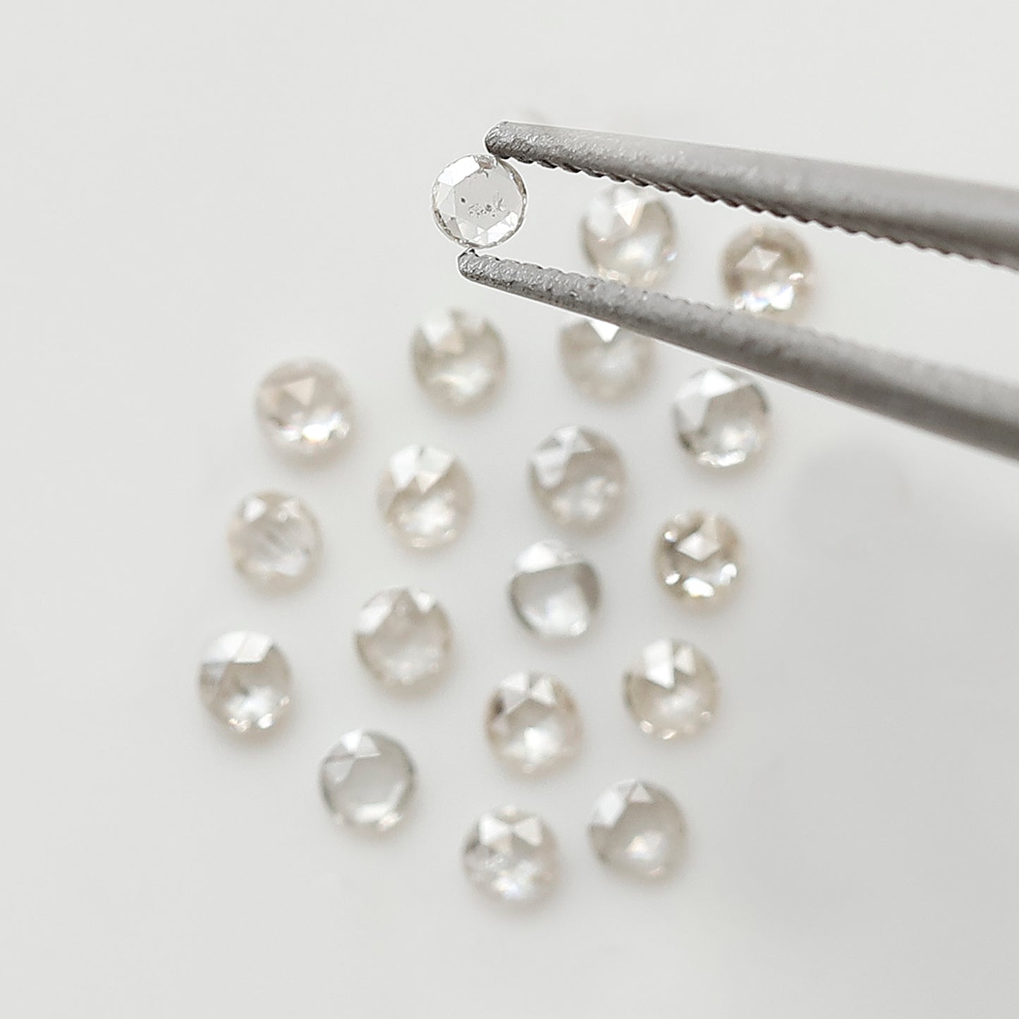 Round Rose Cut Diamond Lot 0.38 Ct, Top Light Color VS-SI Natural Loose 19 Pcs Diamonds for Jewelry Making