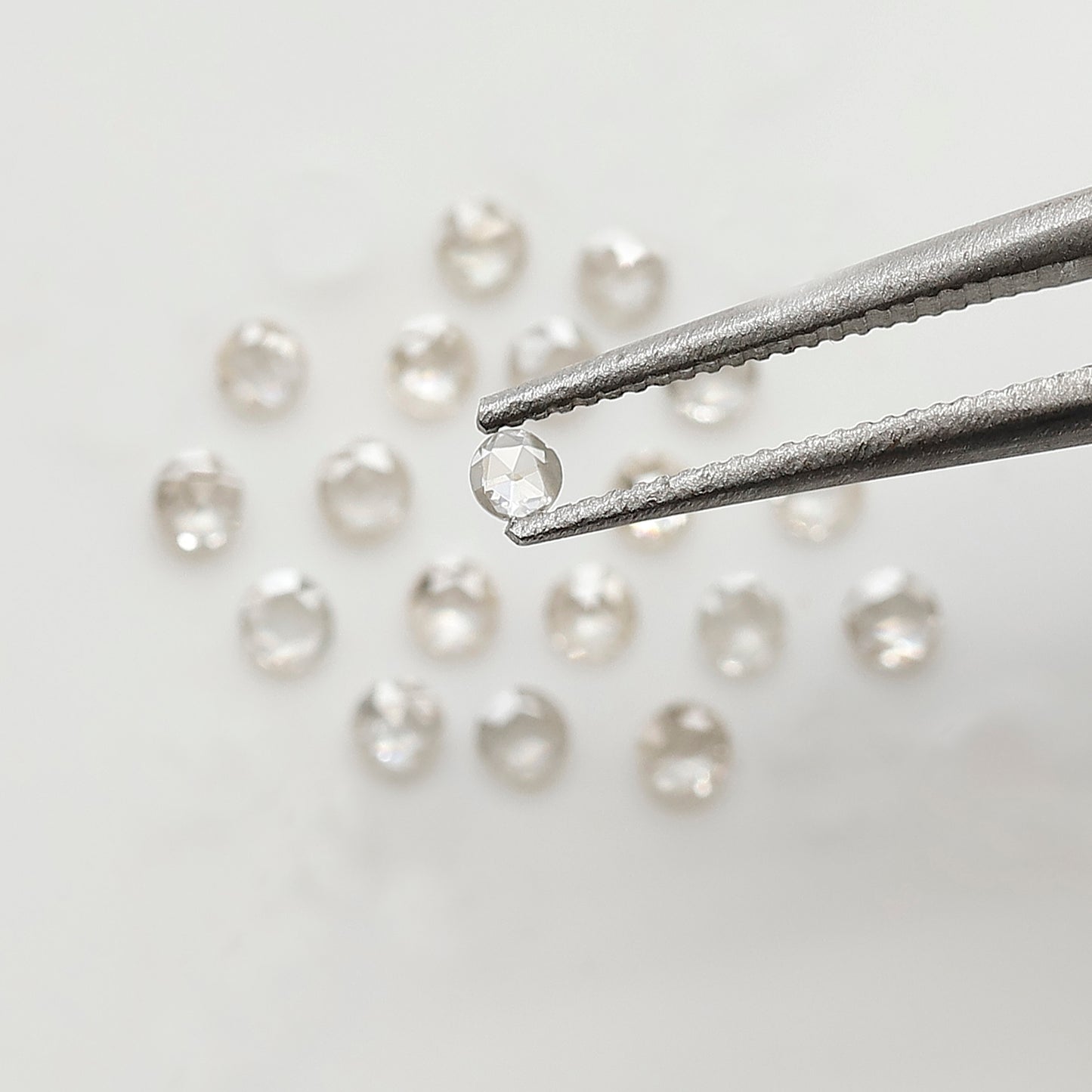 Round Rose Cut Diamond Lot 0.38 Ct, Top Light Color VS-SI Natural Loose 19 Pcs Diamonds for Jewelry Making