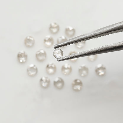 Round Rose Cut Diamond Lot 0.38 Ct, Top Light Color VS-SI Natural Loose 19 Pcs Diamonds for Jewelry Making