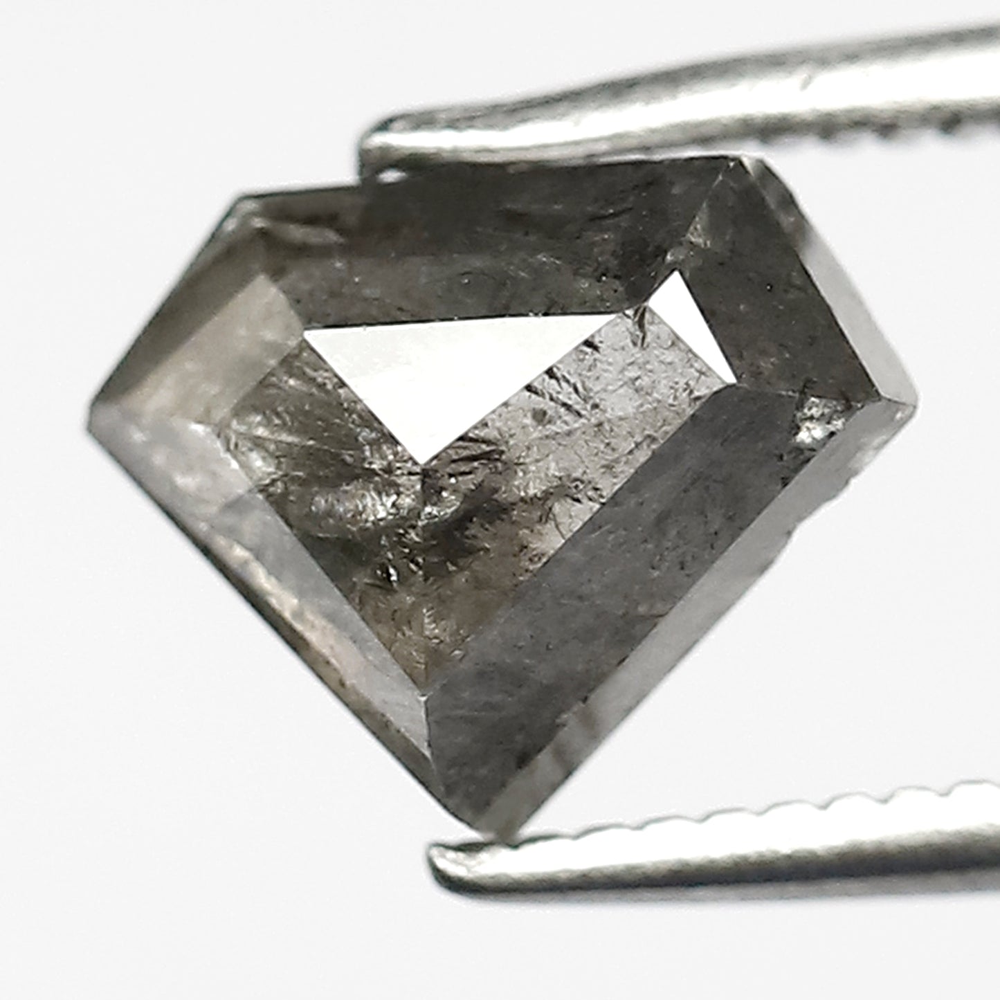 7 mm 1.62 CT Diamond Shape Salt and Pepper Loose Diamond  Grey Black Color For Pendant