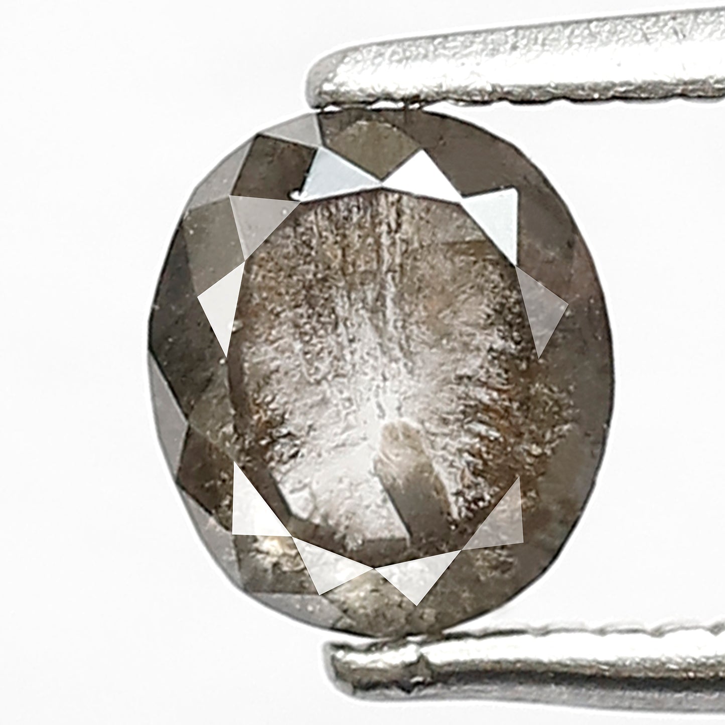 0.87 CT Gray Black Oval Cut Diamond, Natural Salt and Pepper Loose Diamond, Ethical Conflict Free Stone for Jewelry Making