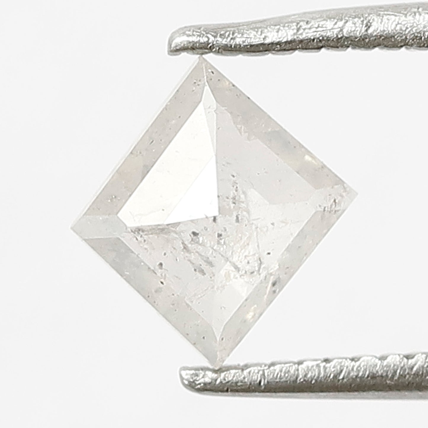 0.62 CT Translucent Kite Shape Diamond, Natural Misty White Loose Salt and Pepper Diamond for Wedding Band and Pendant Jewelry