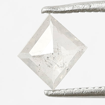 0.62 CT Translucent Kite Shape Diamond, Natural Misty White Loose Salt and Pepper Diamond for Wedding Band and Pendant Jewelry