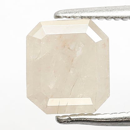 1.91 CT Emerald cut Salt and Pepper Loose Diamond, 7.30 mm Natural Earth Mined Diamond For Jewelry