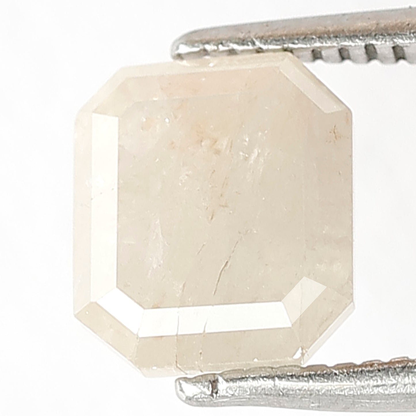 1.91 CT Emerald cut Salt and Pepper Loose Diamond, 7.30 mm Natural Earth Mined Diamond For Jewelry