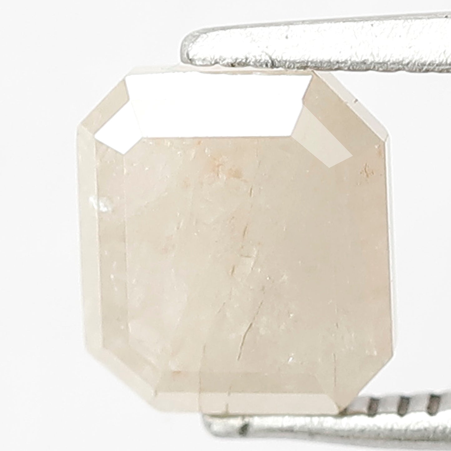 1.91 CT Emerald cut Salt and Pepper Loose Diamond, 7.30 mm Natural Earth Mined Diamond For Jewelry