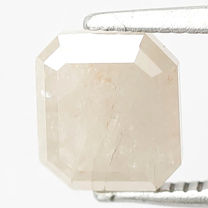 1.91 CT Emerald cut Salt and Pepper Loose Diamond, 7.30 mm Natural Earth Mined Diamond For Jewelry