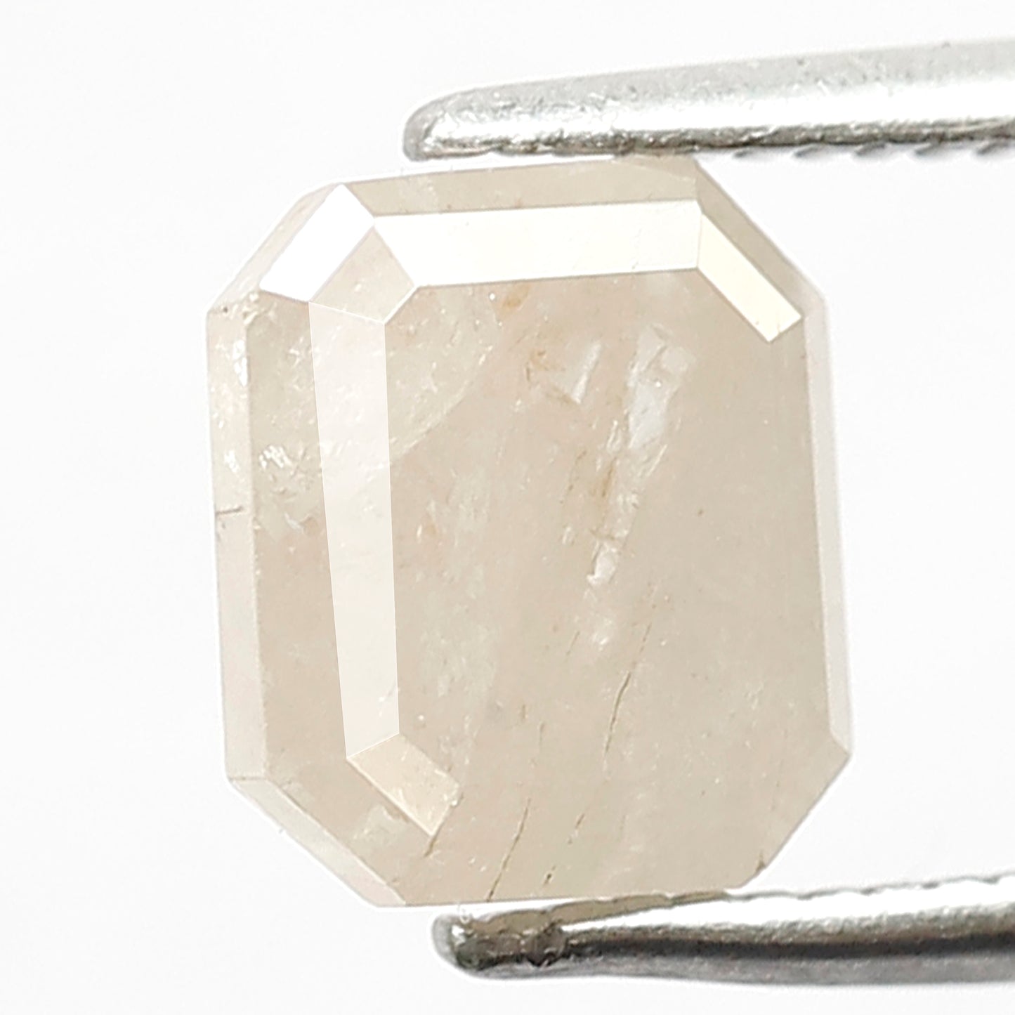 1.91 CT Emerald cut Salt and Pepper Loose Diamond, 7.30 mm Natural Earth Mined Diamond For Jewelry