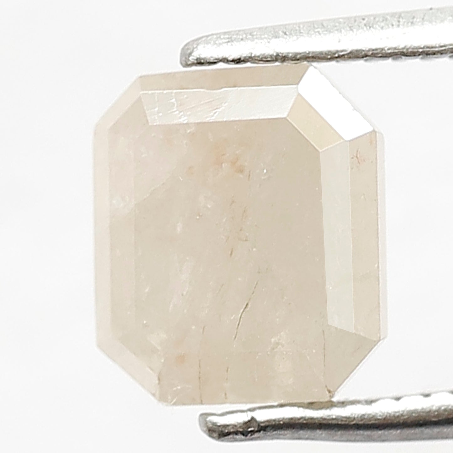 1.91 CT Emerald cut Salt and Pepper Loose Diamond, 7.30 mm Natural Earth Mined Diamond For Jewelry