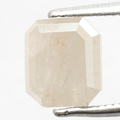 1.91 CT Emerald cut Salt and Pepper Loose Diamond, 7.30 mm Natural Earth Mined Diamond For Jewelry