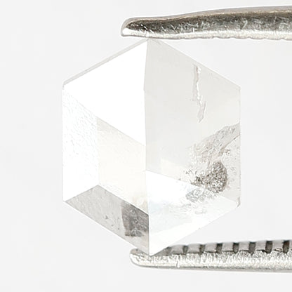 0.82 CT Hexagon Salt and Pepper Diamond, Natural Conflict Free Loose Diamond, 8.50 mm Translucent Diamond for Wedding Band