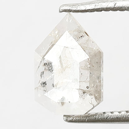 0.69 CT Translucent Geometric cut Diamond, Natural Salt and Pepper Loose Diamond, Ethical Conflict Free Stone for Custom Jewelry