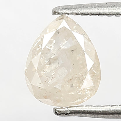 1.09 CT Pear Shape Salt and Pepper Diamond, Natural Misty Yellow Loose Diamond, Ethical Diamond for Anniversary Jewelry