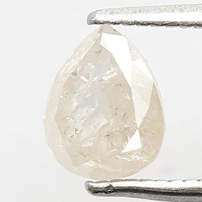 1.09 CT Pear Shape Salt and Pepper Diamond, Natural Misty Yellow Loose Diamond, Ethical Diamond for Anniversary Jewelry