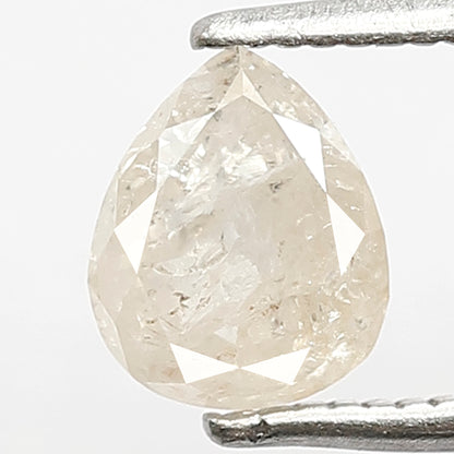 1.09 CT Pear Shape Salt and Pepper Diamond, Natural Misty Yellow Loose Diamond, Ethical Diamond for Anniversary Jewelry
