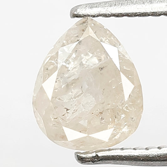 1.09 CT Pear Shape Salt and Pepper Diamond, Natural Misty Yellow Loose Diamond, Ethical Diamond for Anniversary Jewelry