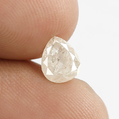 1.09 CT Pear Shape Salt and Pepper Diamond, Natural Misty Yellow Loose Diamond, Ethical Diamond for Anniversary Jewelry