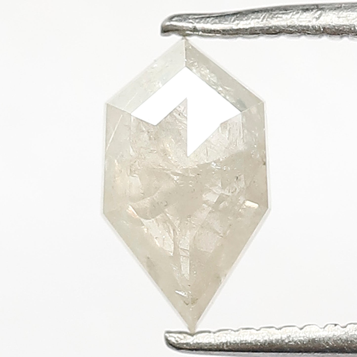 0.92 CT Geometric cut Salt and Pepper Diamond, Natural Misty Green Loose Ethical Diamond for Custom Jewelry