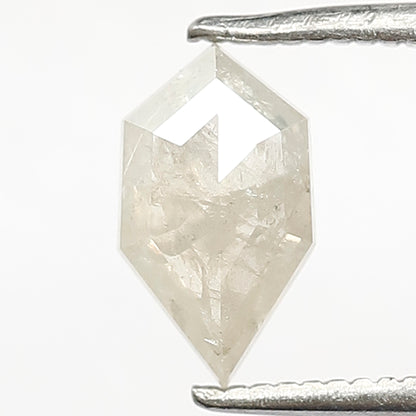 0.92 CT Geometric cut Salt and Pepper Diamond, Natural Misty Green Loose Ethical Diamond for Custom Jewelry