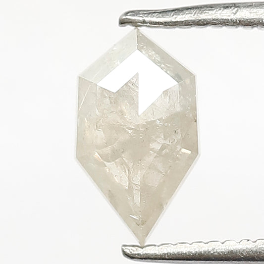 0.92 CT Geometric cut Salt and Pepper Diamond, Natural Misty Green Loose Ethical Diamond for Custom Jewelry