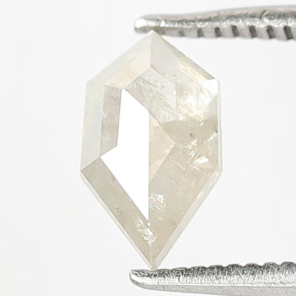 0.92 CT Geometric cut Salt and Pepper Diamond, Natural Misty Green Loose Ethical Diamond for Custom Jewelry