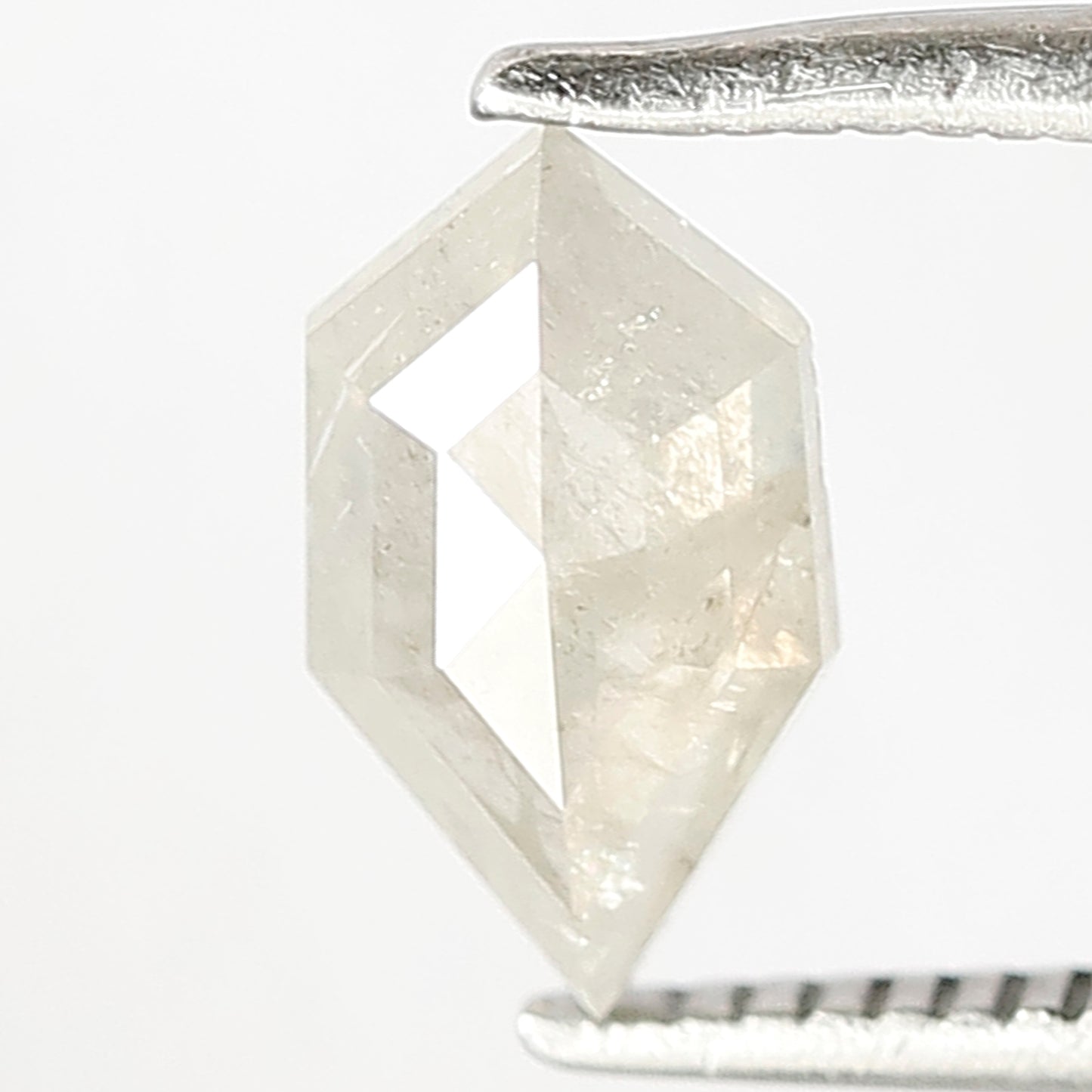 0.92 CT Geometric cut Salt and Pepper Diamond, Natural Misty Green Loose Ethical Diamond for Custom Jewelry